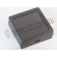 Plastic Display Box with Glass Lid 50mm x 50mm Black