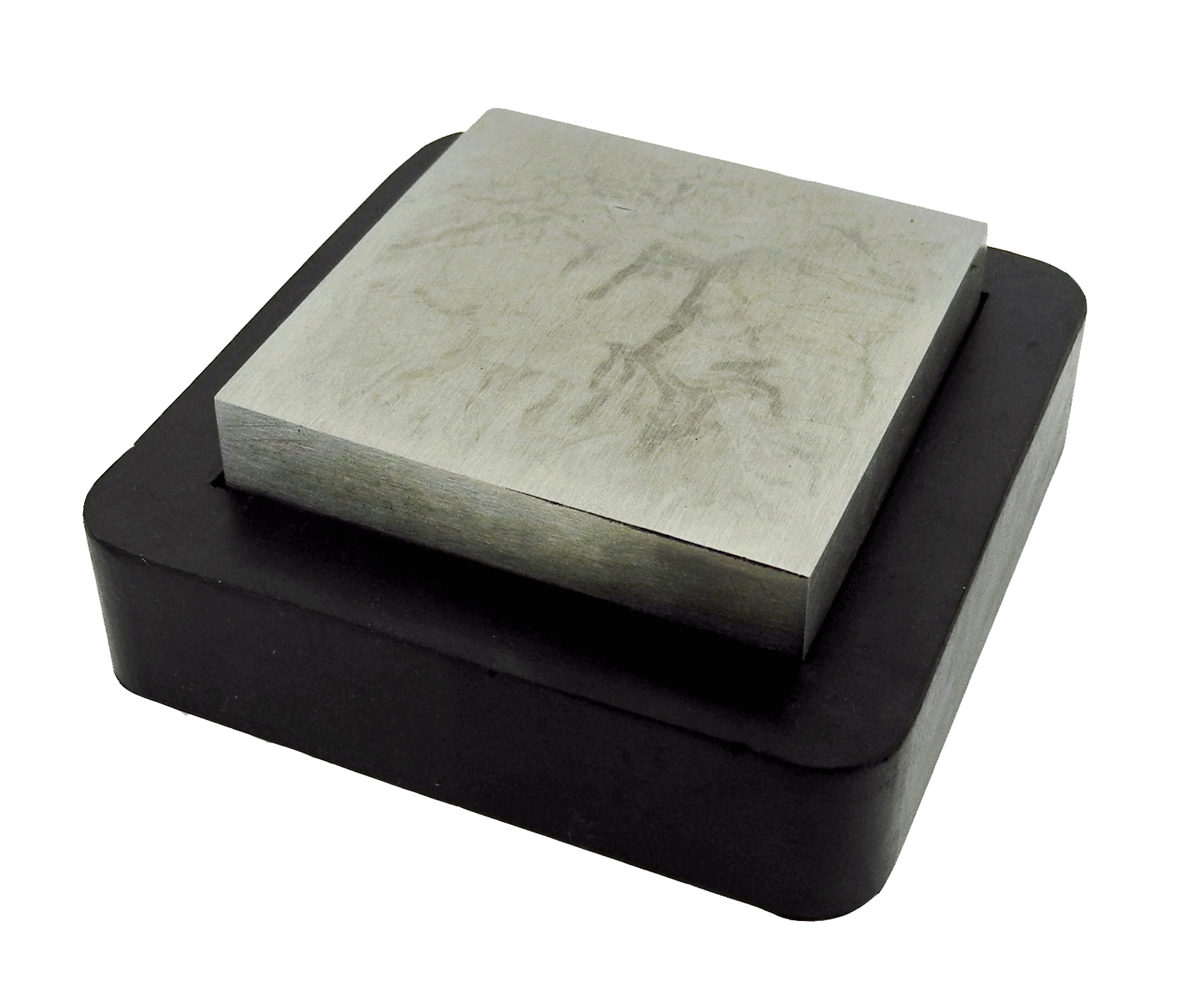 Bench Block 2.7X2.7 Steel with rubber base - SJ Jewelry Supply