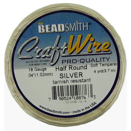 Craft Wire 18GA Half Round - Vintage Bronze