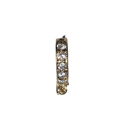 Gold Vermeil Snap on Bail Enhancer with Cubic Zirconia